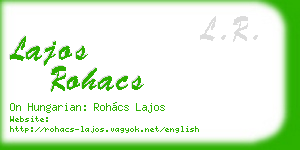 lajos rohacs business card